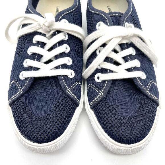 Lands' End Navy Blue Classic Mesh Lace Up Walking Athletic Sneakers - Size 7 - Picture 7 of 11